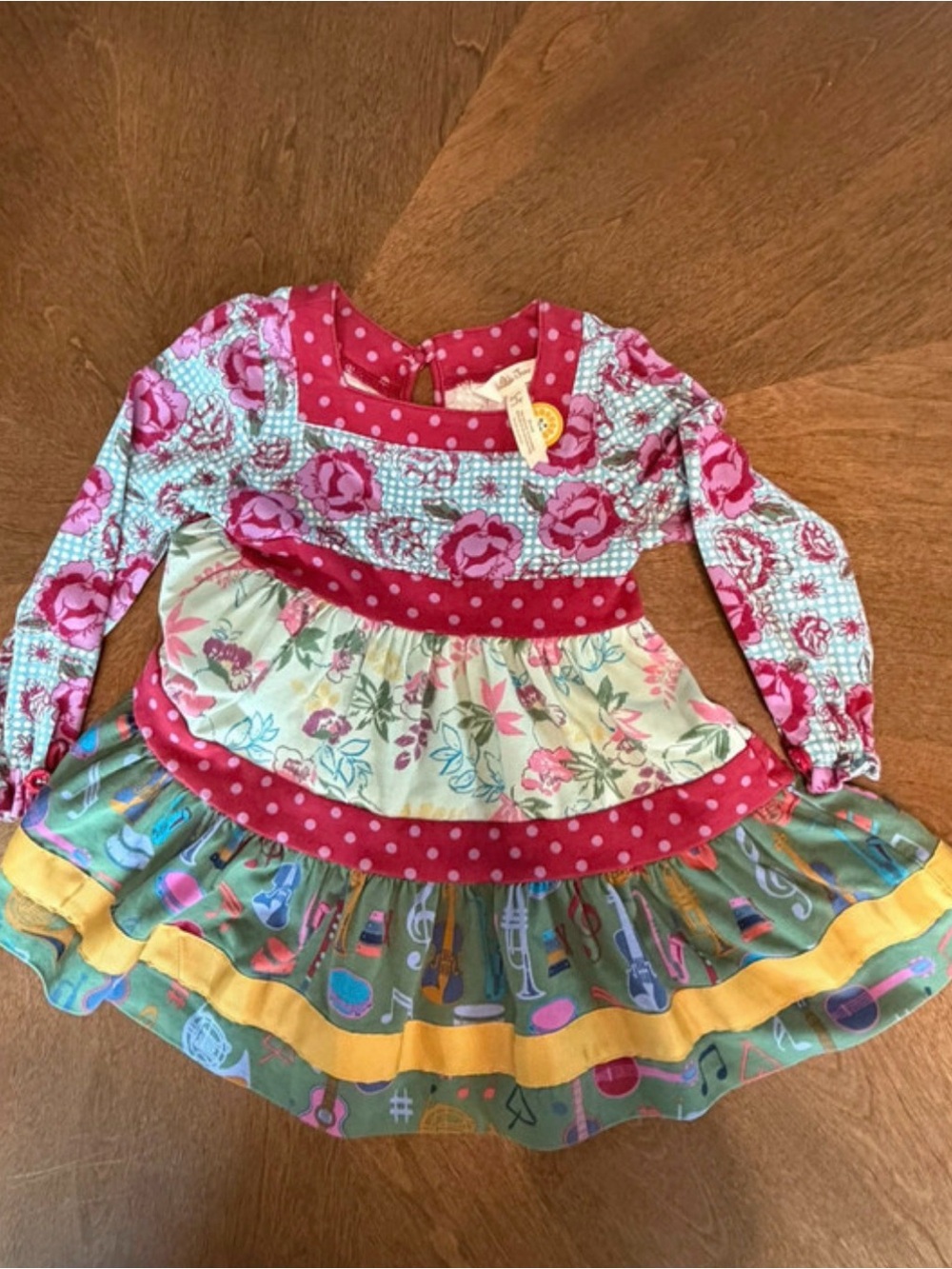 Matilda Jane Pink and Green Floral Patchwork Dress